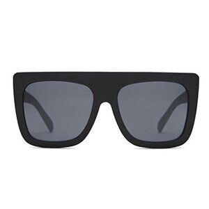 Quay Australia Cafe Racer Oversized Sunglasses, Flat Top